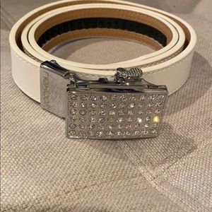 Golf belt with rhinestones and ball marker